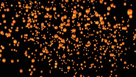 bright hope paper floating lantern fairy lights night background lanterns in night sky autumn