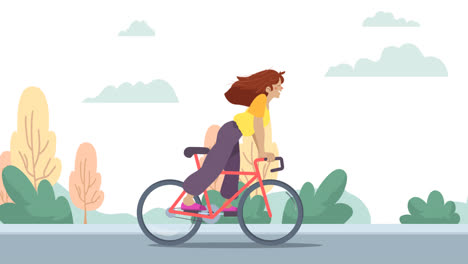 motion graphic of cartoon world bicycle day illustration