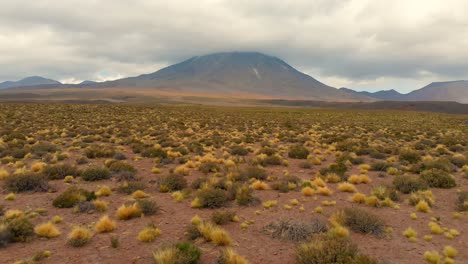 Aerial-approaching-near-the-ground-of-Lascar-Volcano-in-the-Atacama-Desert,-Chile,-South-America