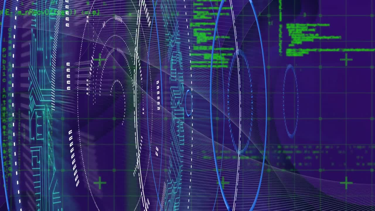 Animation of data processing over shapes