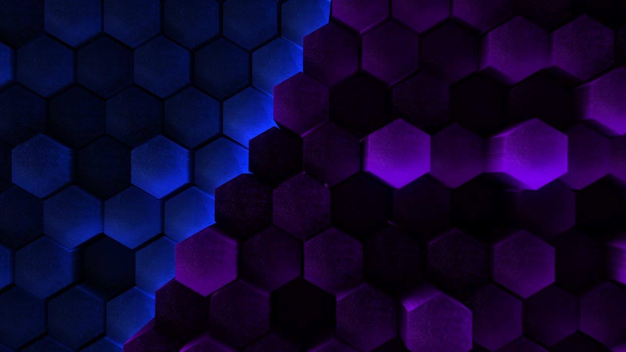 animación hexagonal abstracta patrón multicolor concepto suave de 4k