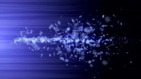 shinning winter symbol with beauty snowflakes. vortex from spin snow. winter pattern. beauty dancing snowflakes. abstract loop animation.