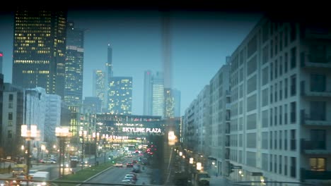 frankfurt skyline at night