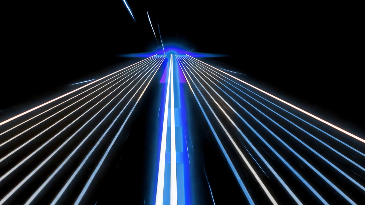 Abstracte Bewegende Achtergrond met Gloeiende Neonlichtstrepen
