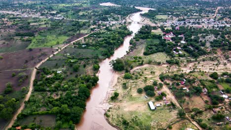 River-scape-drone-view