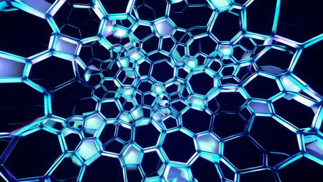 abstract glowing hexagonal pattern