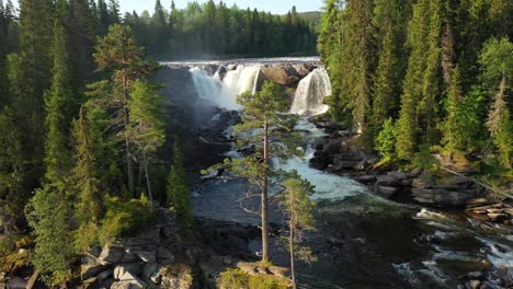 Ristafallet-waterfall-in-the-western-part-of-Jamtland-is-listed-as-one-of-the-most-beautiful-waterfalls-in-Sweden.