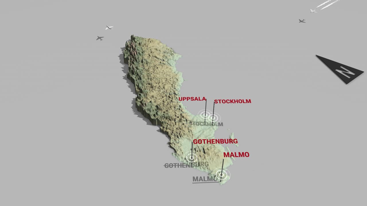 3d 지형 지도 스웨덴