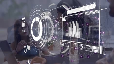 Animation-of-scope-scanning-and-data-processing-over-computer-circuit-board