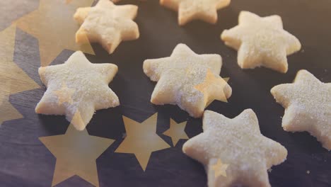 animation of stars floating over homemade cookies