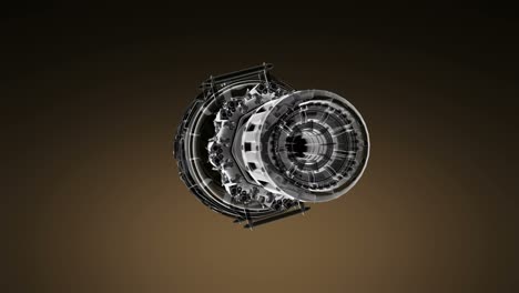 loop rotate jet engine turbine