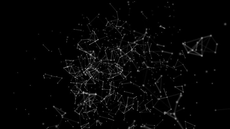 Polygonal with connecting dots and lines