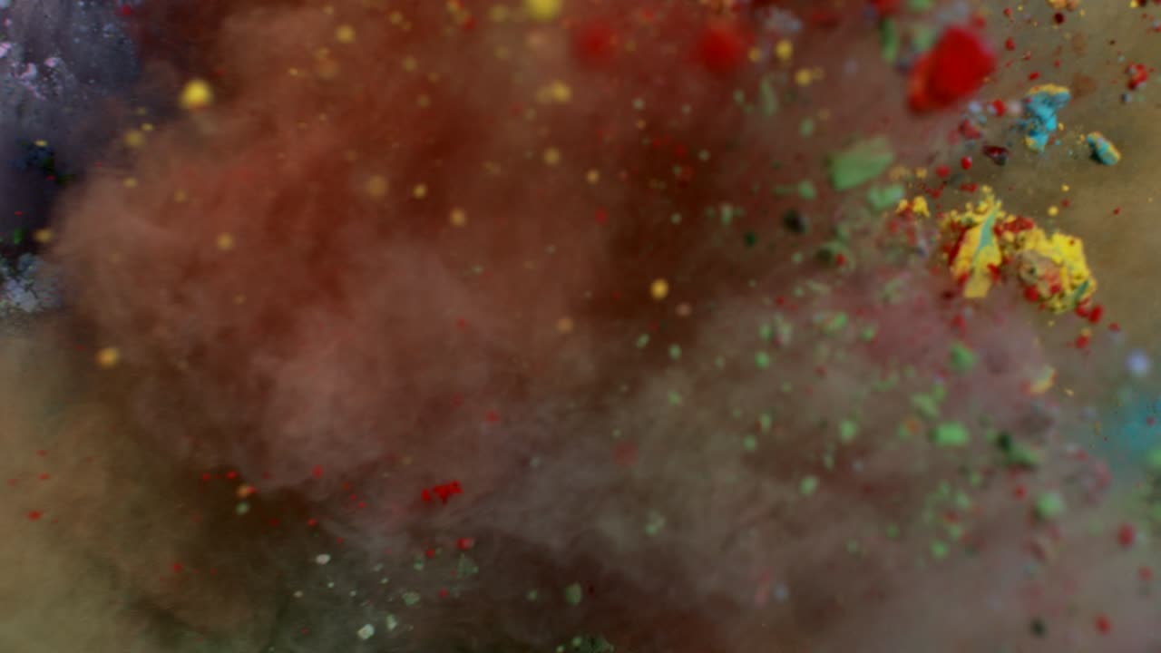 color de la explosión de polvo partículas de polvo movimiento lento
