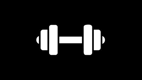 dumbbell glith icon vintage twitched bad signal animation.