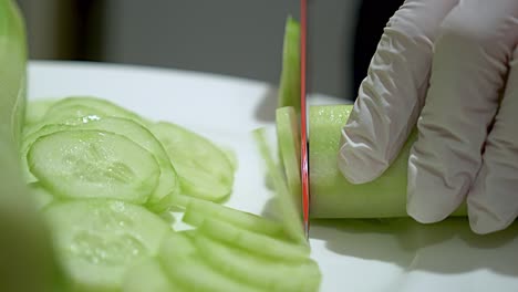 A-peeled-green-cucumber-sliced,-close-up