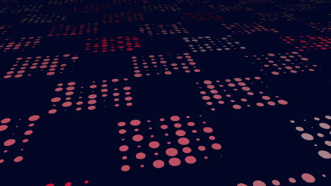 rainbow neon dots pattern in rows