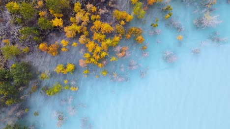 Coloridos-árboles-De-Otoño-En-Agua-Azul-En-Abraham