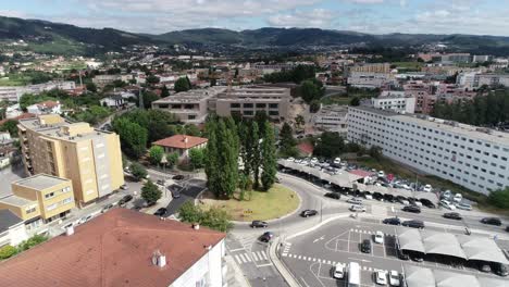 new building construction in the village aerial view