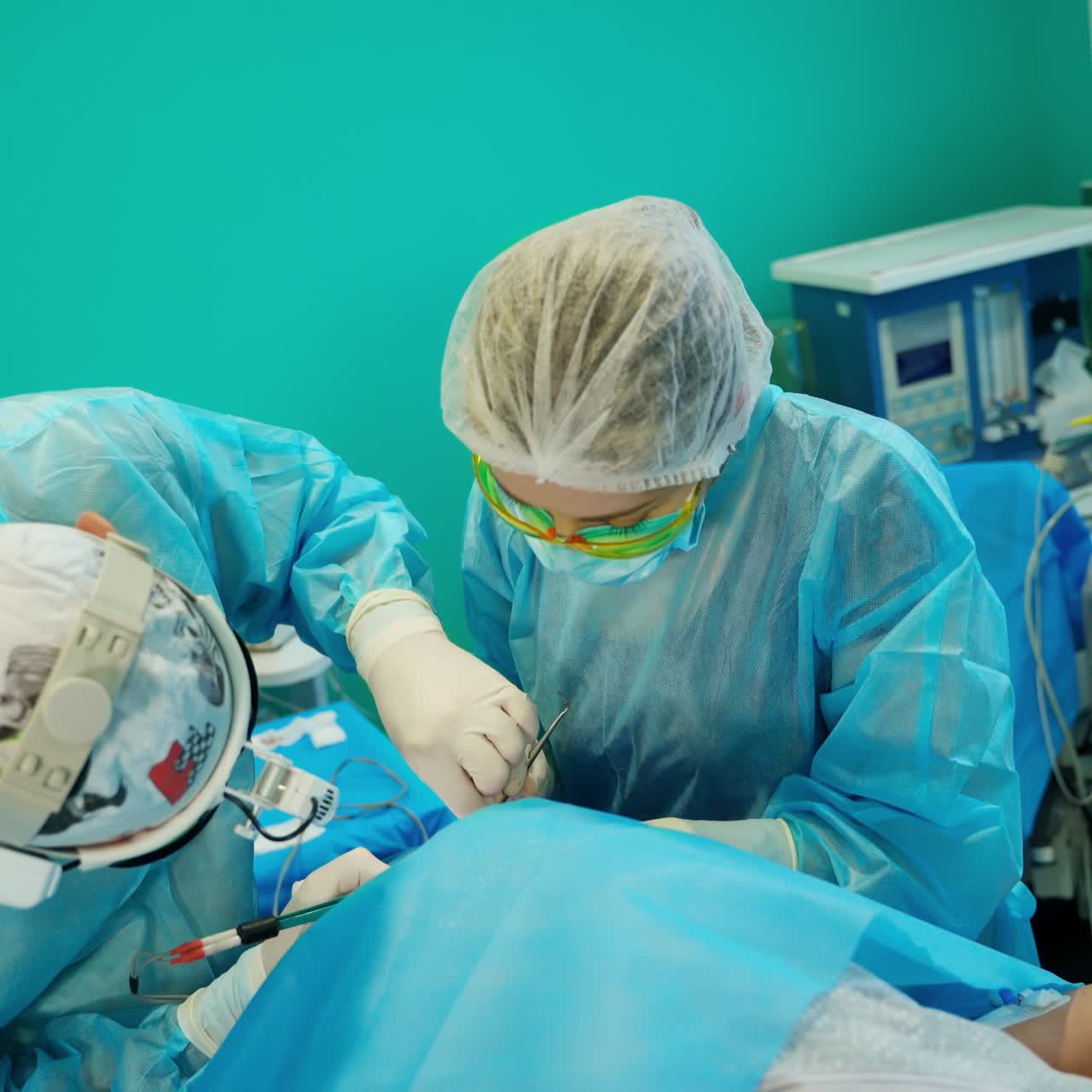 Doctors with tools in hands