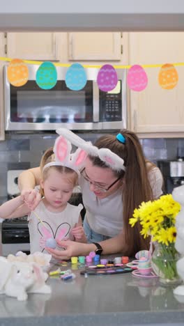 celebrating easter with children enjoying fun and joyful moments of creativity together at home