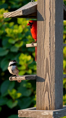 birds at a bird feeder