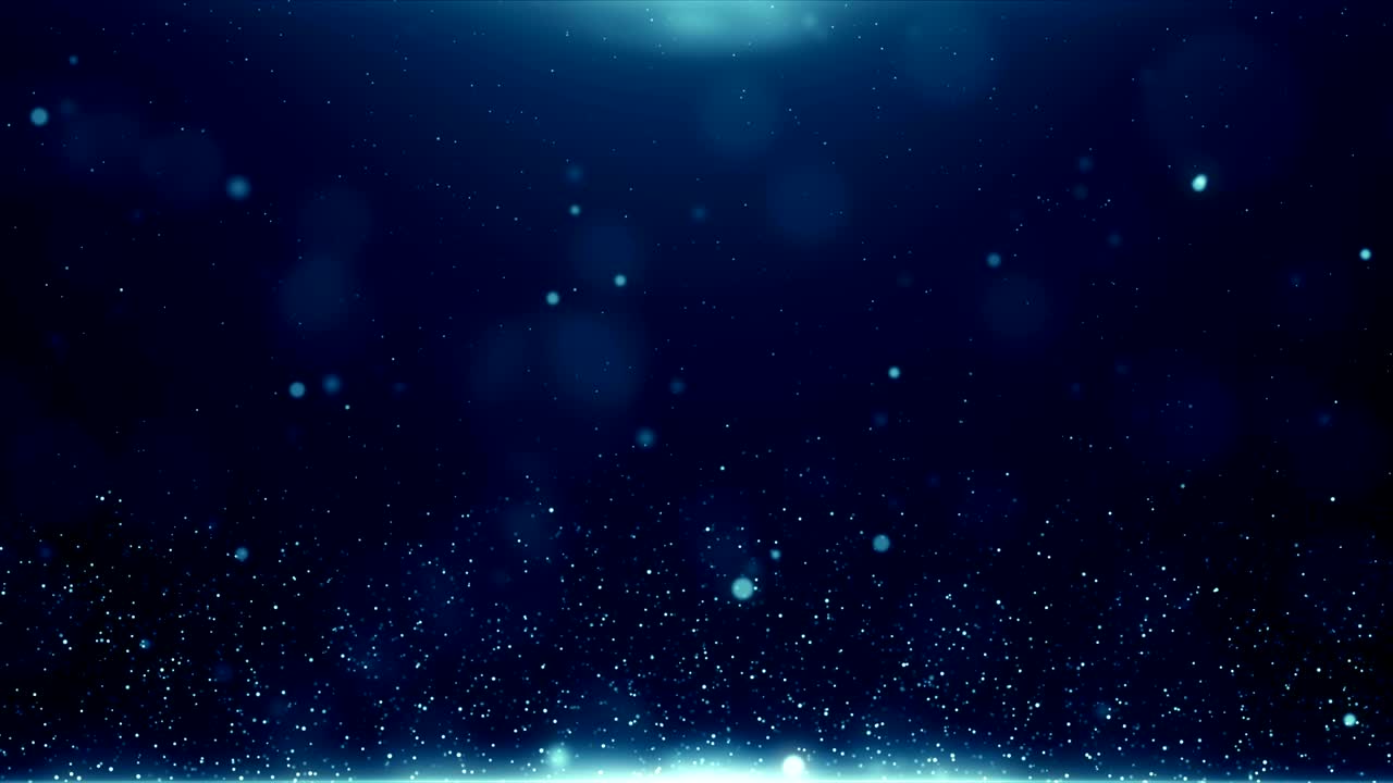 파란 먼지 입자 추상적인 빛 보케 모션 제목 영화적 배경 루프