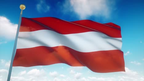 4k highly detailed flag of austria loopable