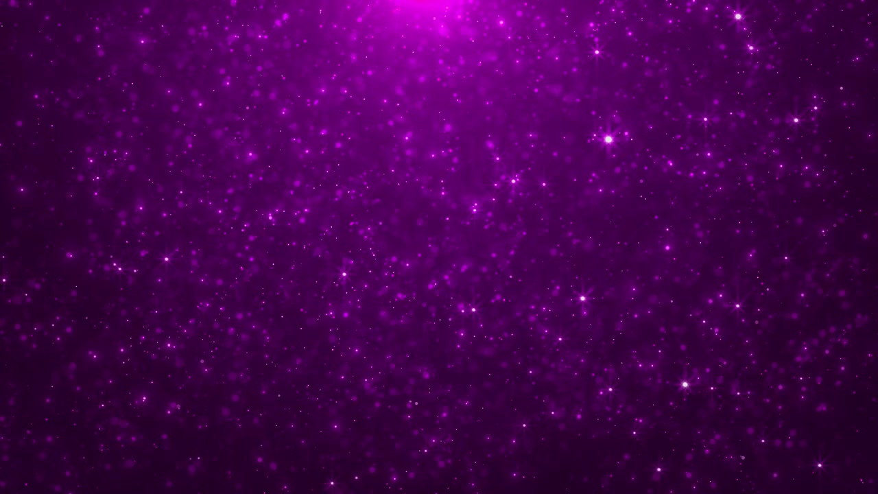 Magenta stjernepartikelvisuel, lilla glødende støv, blødt gnistfelt og elegant bokeh-lys perfekt