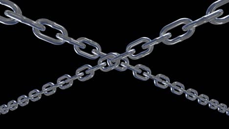 metal chain link connection loop animation