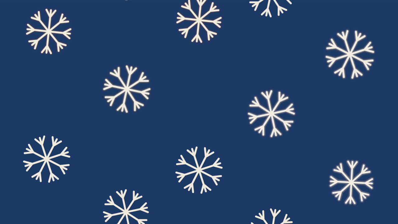 Snowflake Pattern on Blue Background