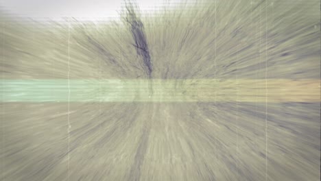 Digital-animation-of-light-trails-and-glitch-effect-against-grey-grunge-background