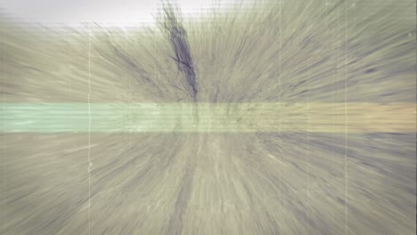 digital animation of light trails and glitch effect against grey grunge background