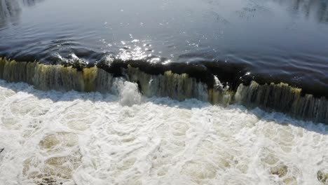 flying fish over the venta waterfall. aerial