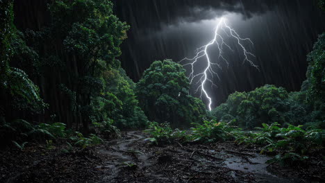stormy night in the jungle