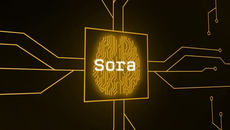 tech brilliance with sora - ai and machine learning visual concept