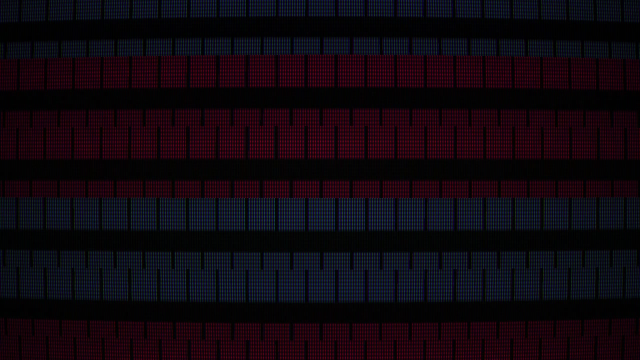 Abstract Digital Background with Pulsing Red and Blue LED Light Patterns
