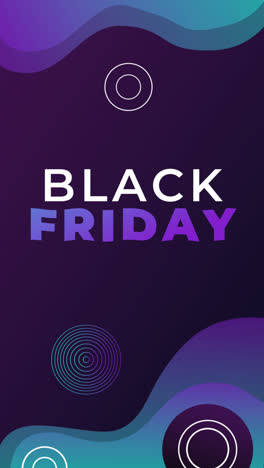 an animation of a gradient black friday concept