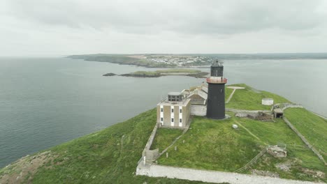 solitary ballycotton island east cork lighthouse ireland aerial