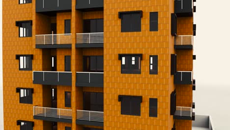 orange apartment building facade