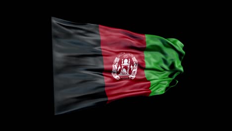 realistic afghanistan flag is waving 3d animation. national flag of afghanistan. 4k afghanistan flag seamless loop animation.