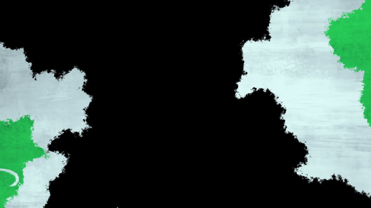 Animazione di pennellate dinamiche astratte verdi