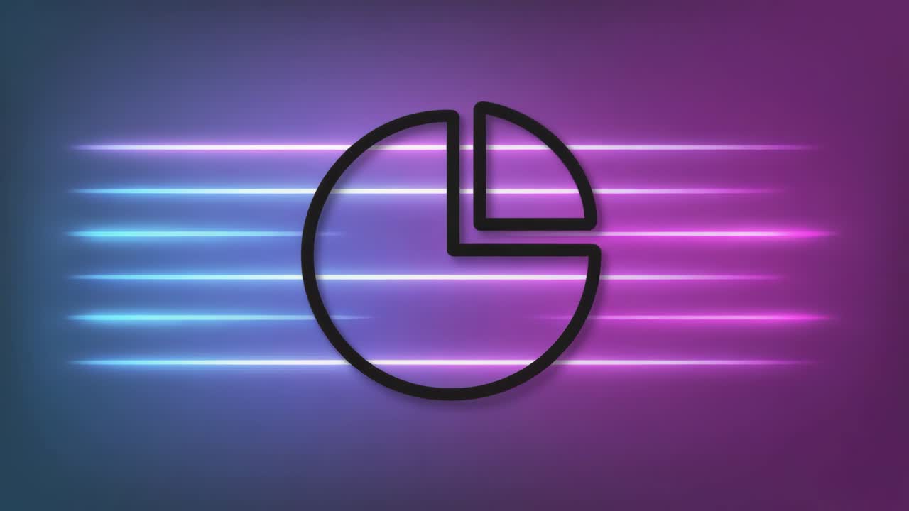 Pie Chart with Neon Lights