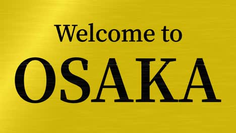 welcome to osaka message text animation motion graphics