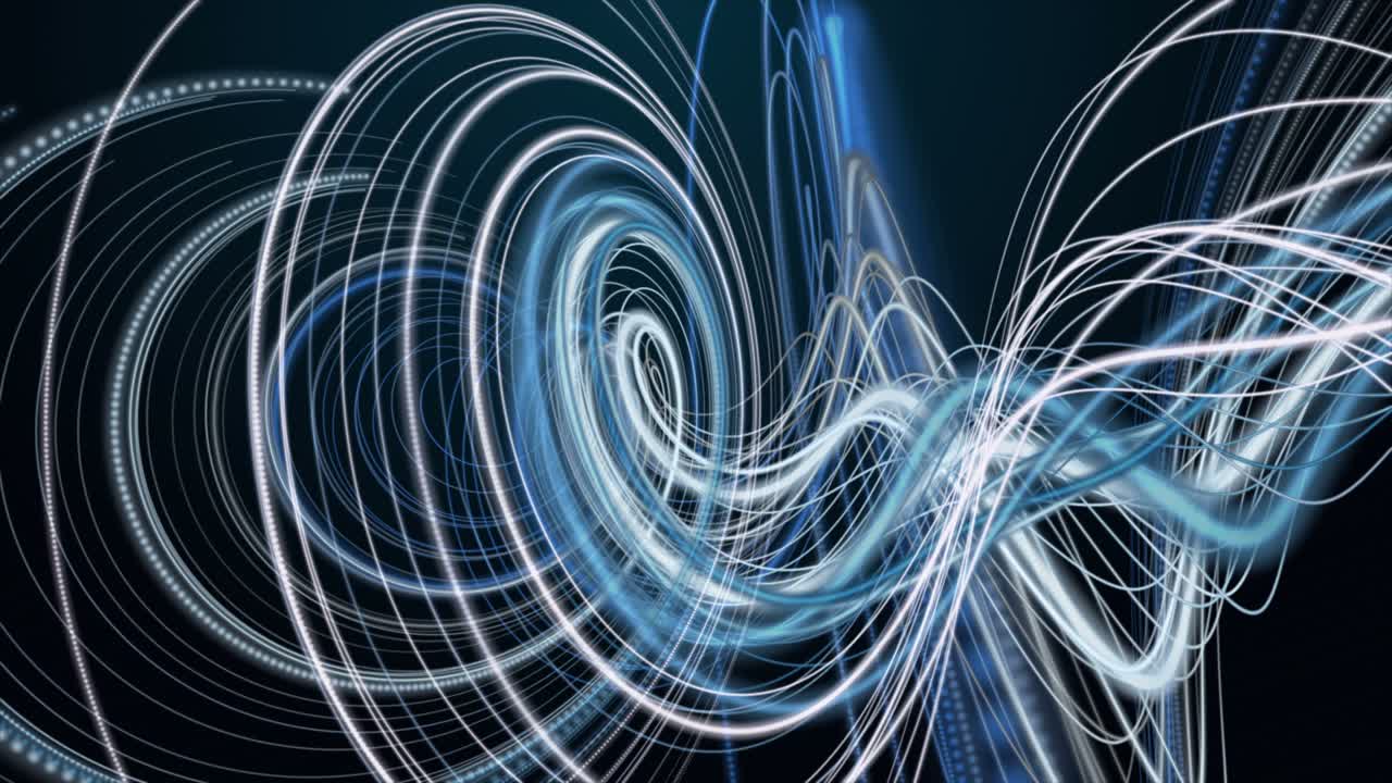 Futuristic animation with stripe object in slow motion, 4096x2304 loop 4K