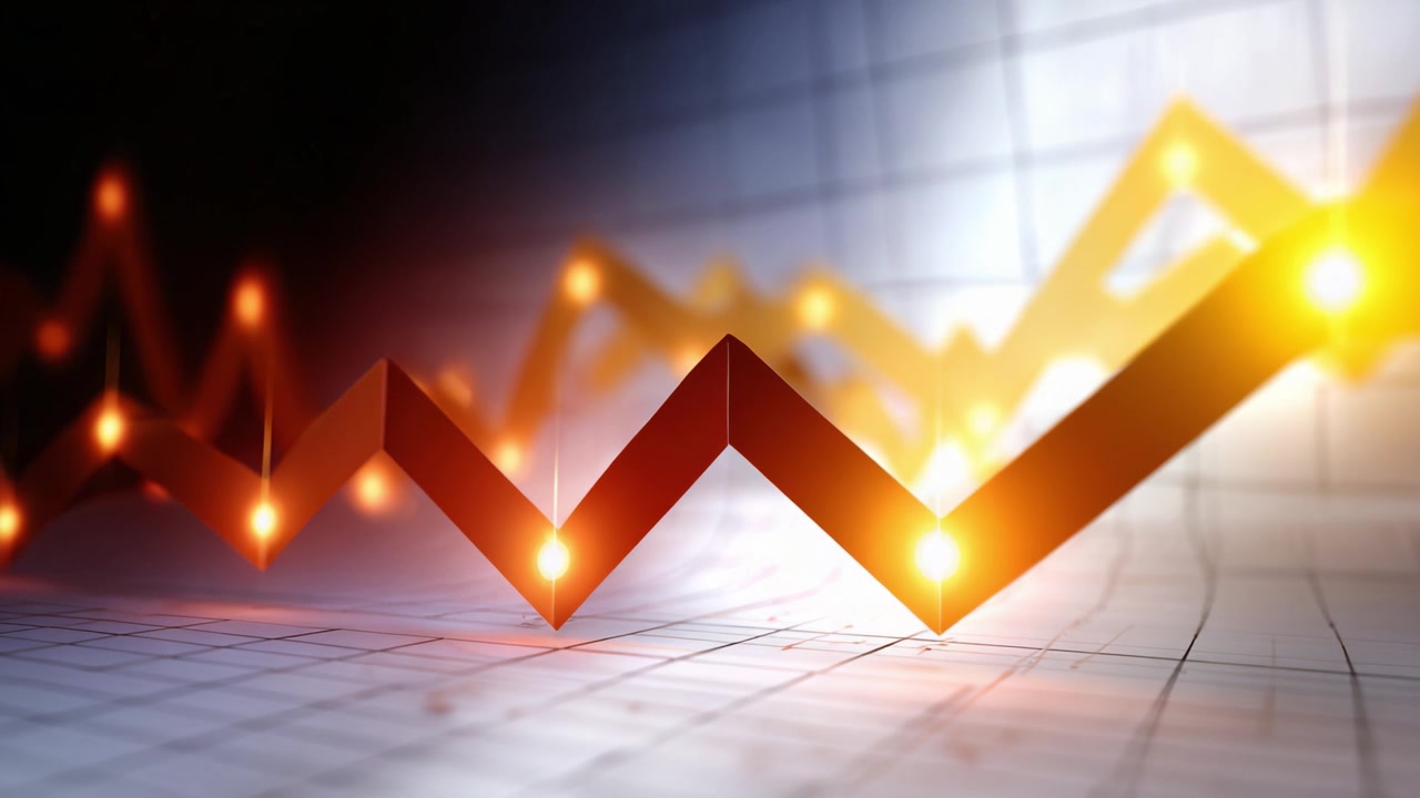 Dynamic Growth Visualization: Insights into Progression and Performance Revealed Through Exponential Data Trends and Rising Metrics in a Stylized Graph Layout