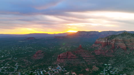 golden hour over panorama sedona, arizona, united states