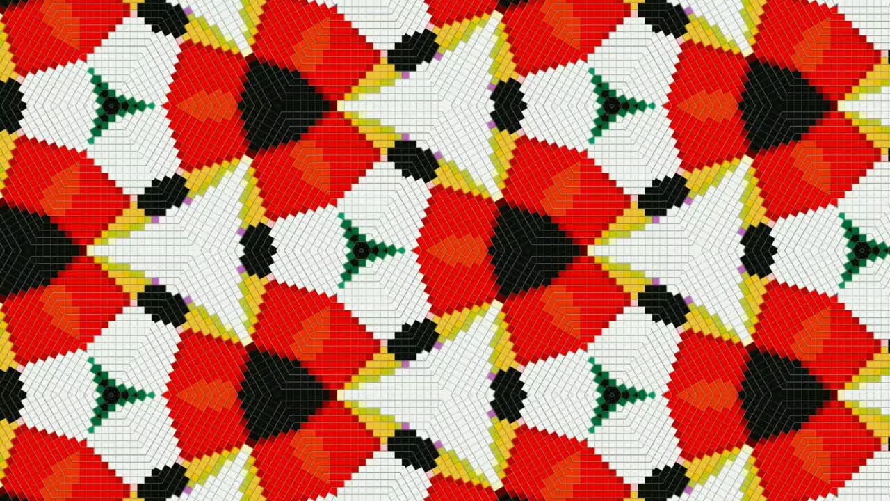 다채로운 디지털 모양 이동 - 애니메이션