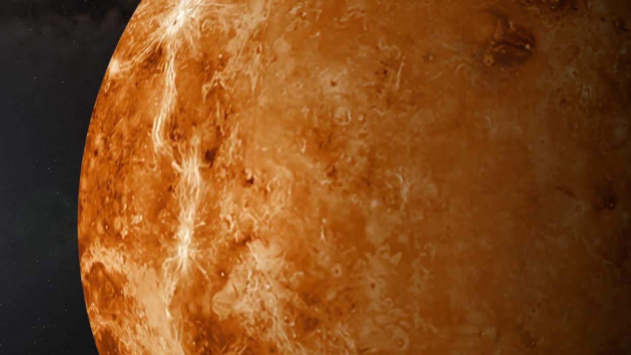 animación que muestra a venus girando lentamente