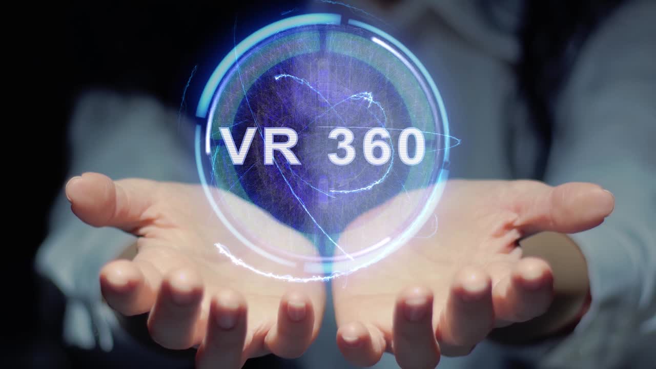 손을 보이십시오: 둥근 홀로그램 vr 360