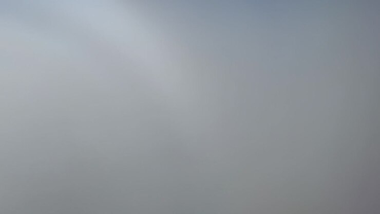 Foggy Aerial View of Fields